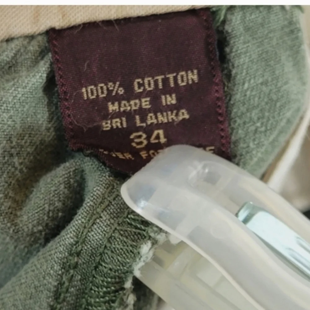 ABERCROMBIE & FITCH Cotton Green Shorts Size 34 90's Vintage - Picture 5 of 5